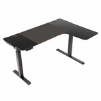 60" L-Shaped Electric Height Adjustable Standing Desk // Right Side