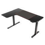 60" L-Shaped Electric Height Adjustable Standing Desk // Left Side