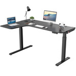 60" L-Shaped Electric Height Adjustable Standing Desk // Left Side