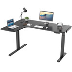 60" L-Shaped Electric Height Adjustable Standing Desk // Left Side