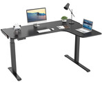 60" L-Shaped Electric Height Adjustable Standing Desk // Right Side