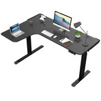 60" L-Shaped Electric Height Adjustable Standing Desk // Left Side