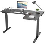 60" L-Shaped Electric Height Adjustable Standing Desk // Right Side