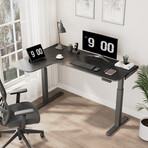 60" L-Shaped Electric Height Adjustable Standing Desk // Left Side