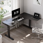 60" L-Shaped Electric Height Adjustable Standing Desk // Right Side