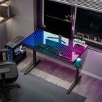 43" Music Sensing Glass Desk with RGB Light