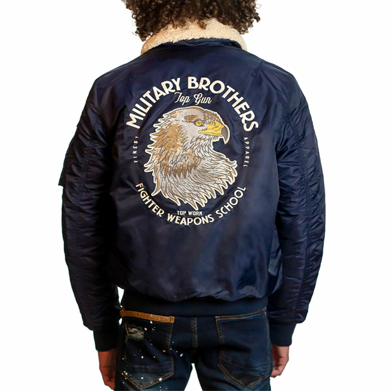 Top Gun® “Military Brothers” CWU45 Bomber Jacket // Navy (XL) Top