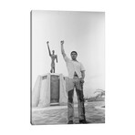 Muhammad Ali Posing In Front Of The Le Militant Statue // Muhammad Ali Enterprises (12"W x 18"H x 1.5"D)