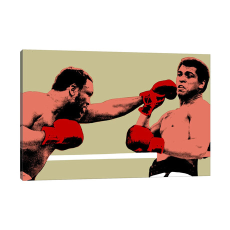 Joe Frazier Throwing Punch at Muhammad Ali // Muhammad Ali Enterprises (12"W x 18"H x 1.5"D)