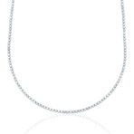 Fine Jewelry // 14K White Gold Diamond Tennis Necklace // 17" // New