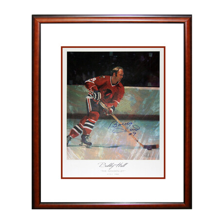 The Golden Jet Autographed Framed Lithograph // Bobby Hull // Chicago Blackhawks