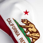 California State Flag // Driver Cover // White + Red