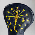 Indiana State Flag // Driver Cover // Navy + White