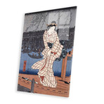 Ryogoku noryo ohanabi (Evening Cool and Great Fireworks at Ryogoku Triptych Panel II) Print on Acrylic Glass // Utagawa Hiroshige (16"W x 24"H x 0.25"D)