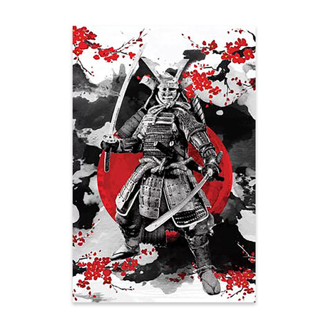 Sakura Samurai Print on Acrylic Glass // Cornel Vlad (16"W x 24"H x 0.25"D)
