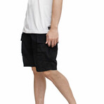 Twill Cargo Shorts V1 // Black (XL)