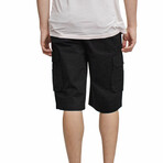 Twill Cargo Shorts V2 // Black (XL)