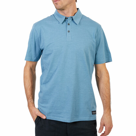 Short Sleeve Jersey Polo // Mid Blue (S)