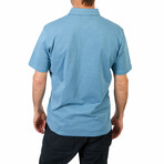 Short Sleeve Jersey Polo // Mid Blue (L)