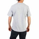 Gray Slub T-Shirt With Contrast Pocket // Heather Gray (M)