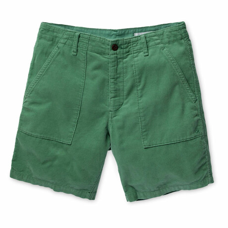 Seventyseven Cord Utility Shorts // Green Glass (28)