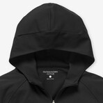 Warm-Up Knit Hoodie // Pitch Black (L)