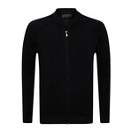 Bronks College Collar Zip Up Sweatshirt // Black (M)