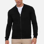 Bronks College Collar Zip Up Sweatshirt // Black (XL)
