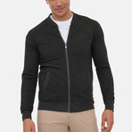Bronks College Collar Zip Up Sweatshirt // Anthracite (2XL)