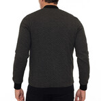 Napoli College Collar Zip Up Sweatshirt // Anthracite (2XL)