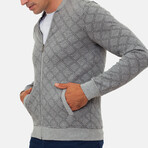 Brescia College Collar Zip Up Sweatshirt // Gray (XL)