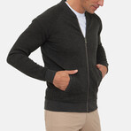 Bronks College Collar Zip Up Sweatshirt // Anthracite (S)