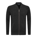 Bronks College Collar Zip Up Sweatshirt // Anthracite (M)