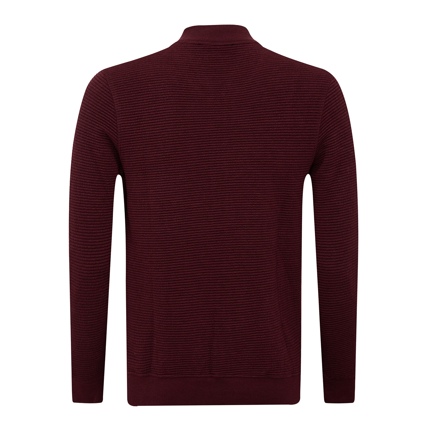 İIslandia College Collar Zip Up Sweatshirt // Bordeaux (XL) - Sir ...