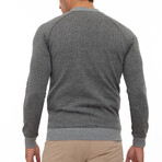 Bronks College Collar Zip Up Sweatshirt // Gray (L)