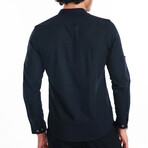 Charles Swiss Tab Sleeve Shirt // Black (S)
