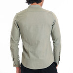 Charles Swiss Tab Sleeve Shirt // Olive (S)