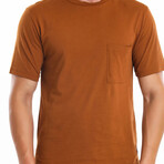 Andy Pocket Tee // Tobacco (S)