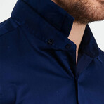Jason Slim Fit Button-Up // Navy Blue (S)