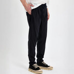 Steven Drawstring Trousers // Black (XL)