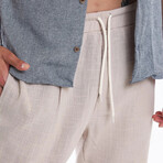 Gauzy Short Sleeve Button-Up // Gray (L)