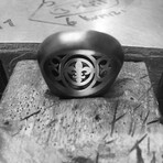 Family Emblem Singet Ring // Style 1 // Oxidized Matte Black (6)