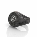Celtic Signet Ring // Style 1 // Oxidized Matte Black (6)