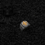 Lily Ring // Style 2 // Oxidized Matte Black + Matte Gold (6)