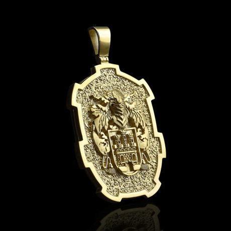 Coat of Arms Necklace // Gold (20")