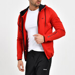 Eric Hooded Jacket // Red (S)