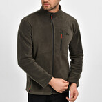 Zip Up Flanneled Jacket // Khaki (S)