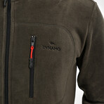Zip Up Flanneled Jacket // Khaki (L)