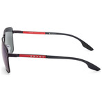 Men's Linea Rossa PS50WS-UR701G-59 Sunglasses // Blue Rubber + Dark Gray Ar External