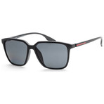 Men's Linea Rossa PS-06VSF-1BO5Z1 Sunglasses // Black Demi Shiny + Polar Gray
